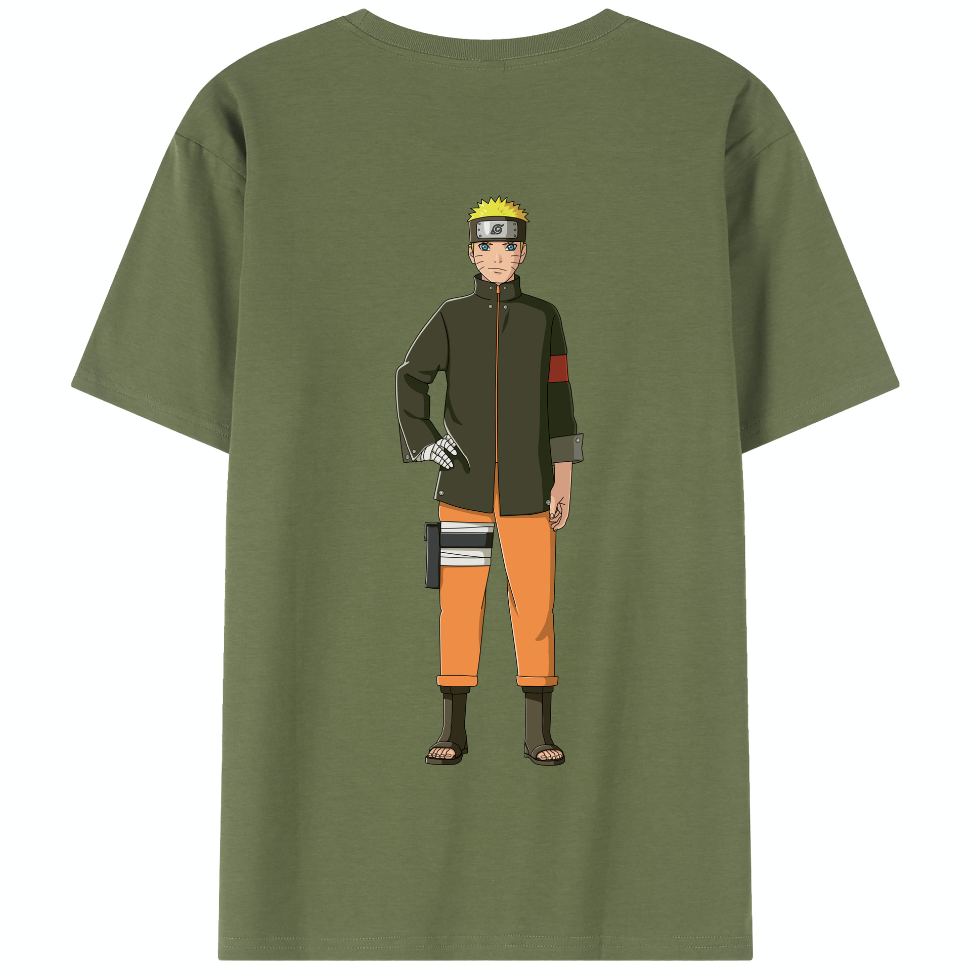 （画像用） NARUTO -ナルト- うずまき ナルト Uzumaki Naruto 綿100％半袖Tシャツ（背面プリント）